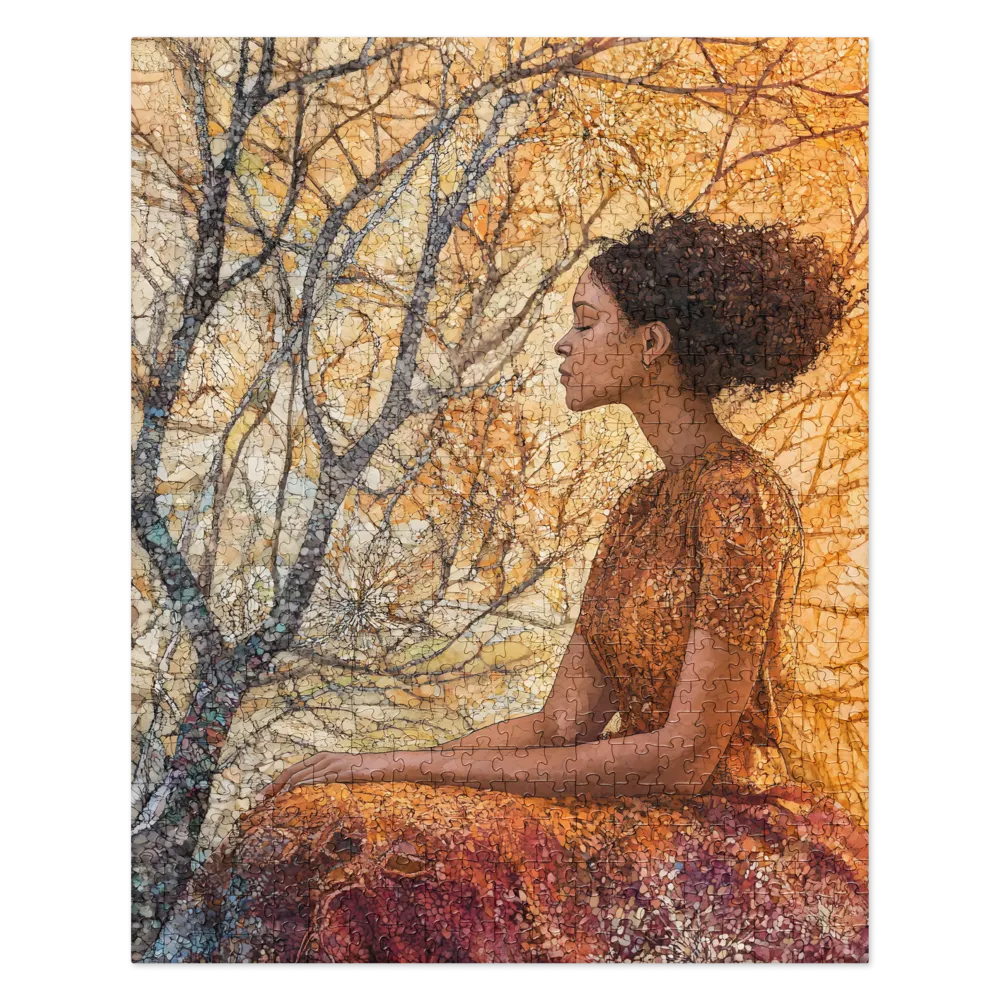 Autumn Contemplation 
 Jigsaw Puzzle in Tin Box