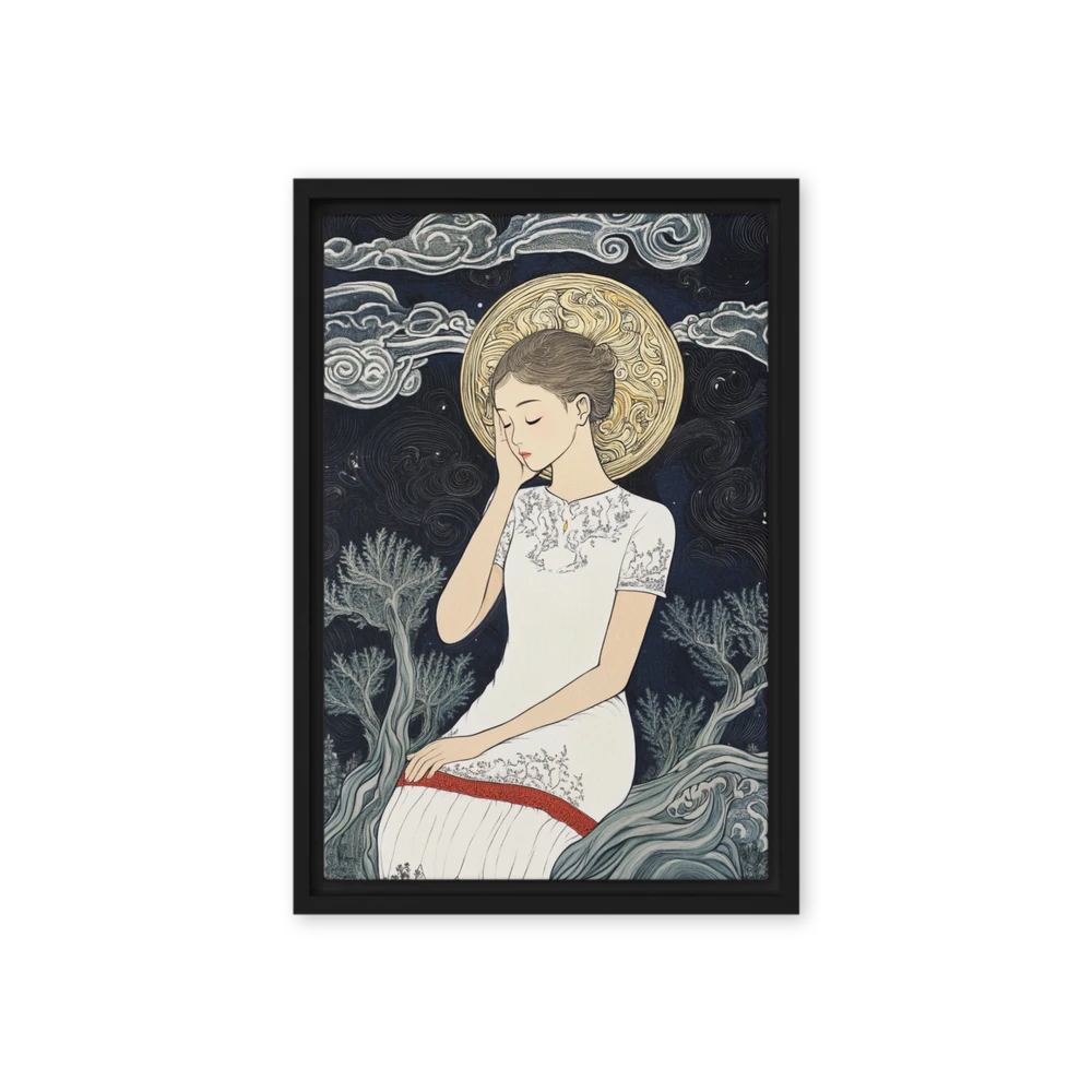 Golden Halo Serenity | Art Print