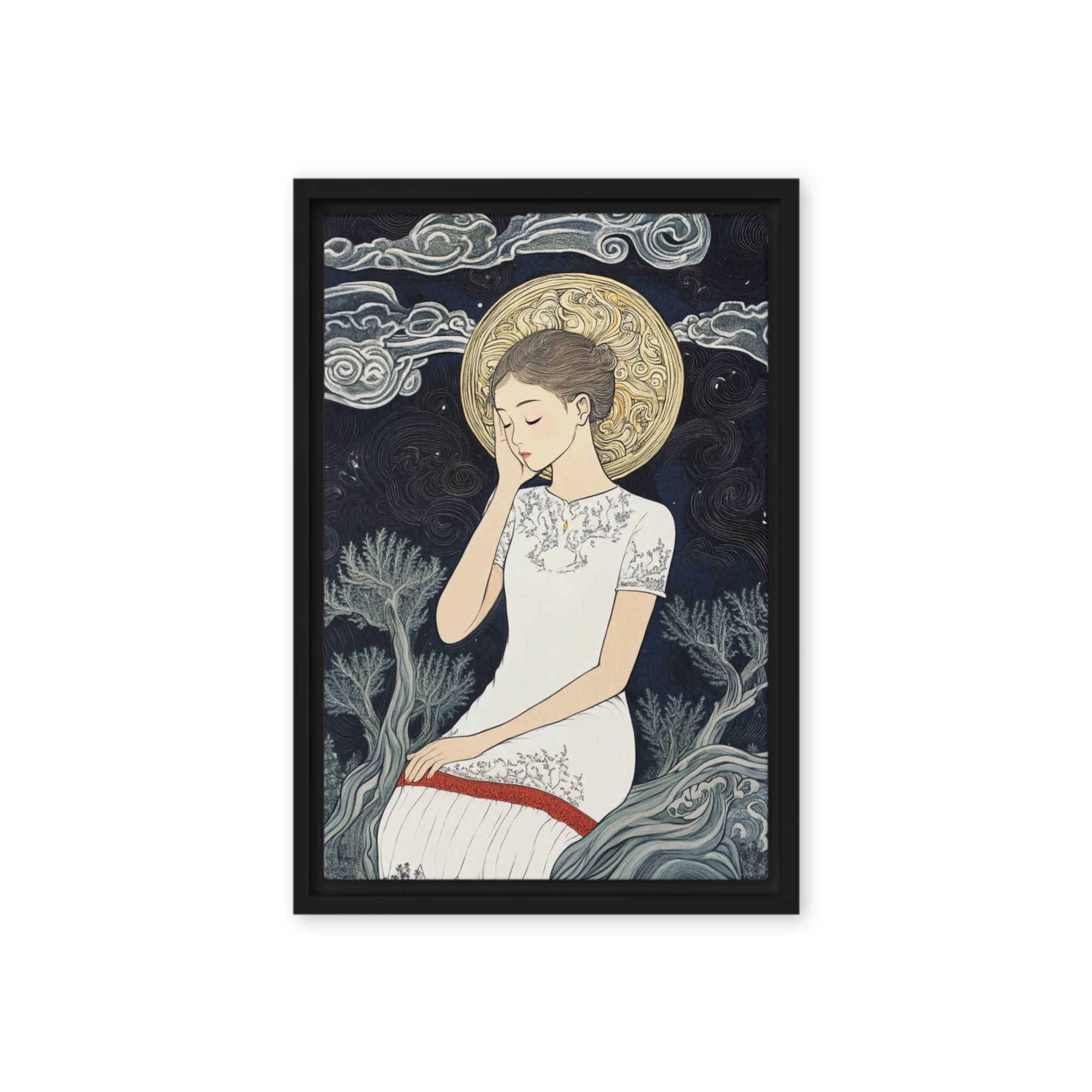 Golden Halo Serenity | Art Print