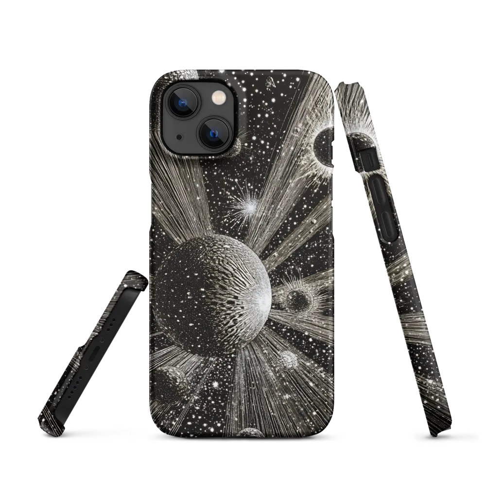 Surreal Cosmic Scene Ink Drawing | Phone Case