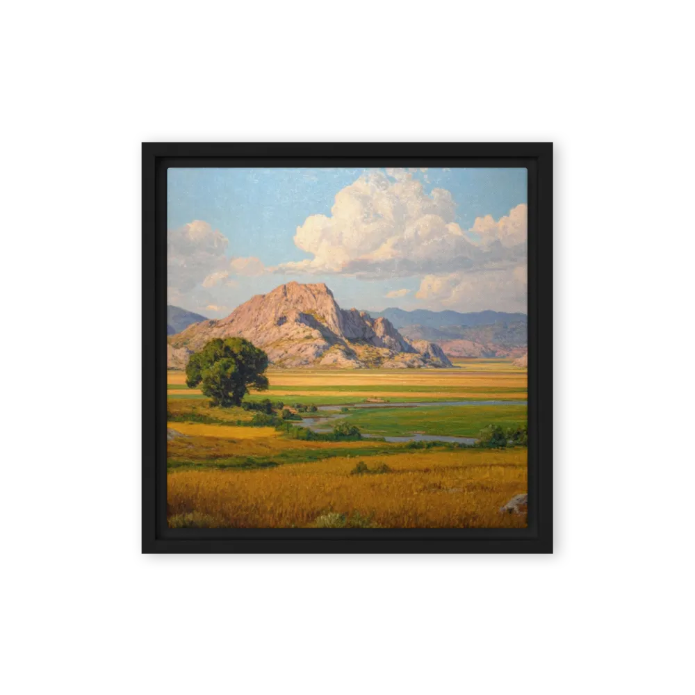 Golden Valley Peak 
 Poster with Black Frame | 14″x 14″