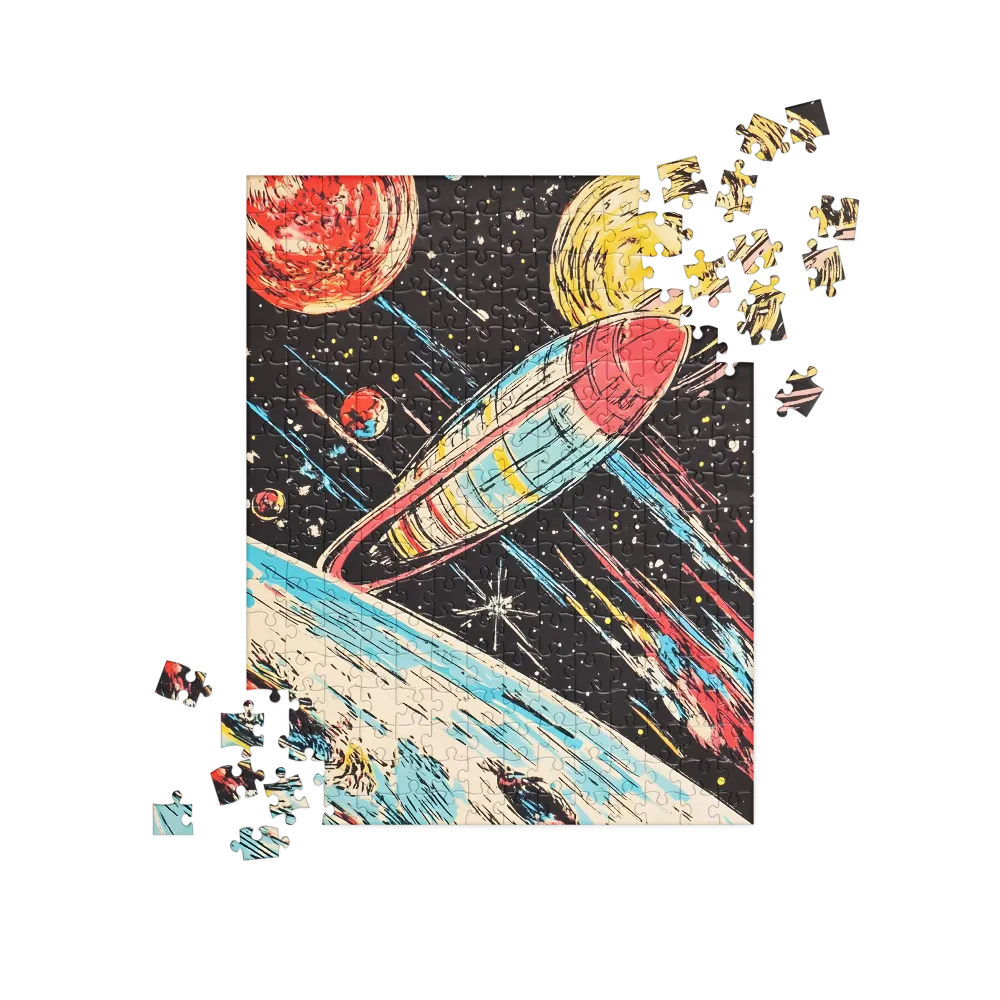 Retro Space Exploration 
 Jigsaw Puzzle