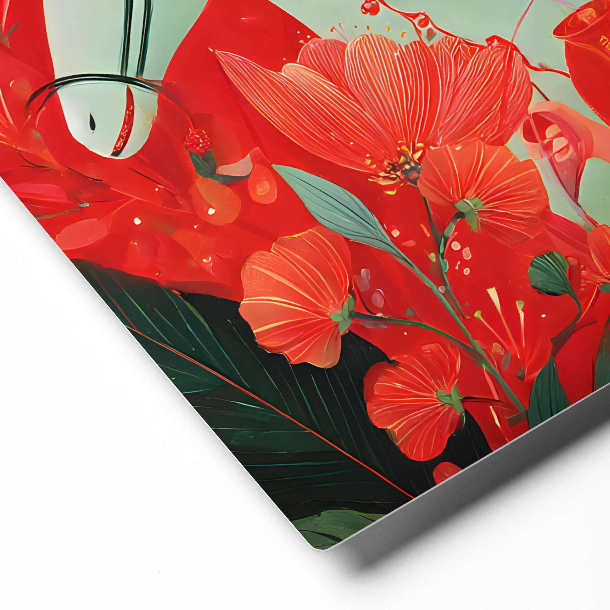Journey Through Crimson Blooms | Art Print