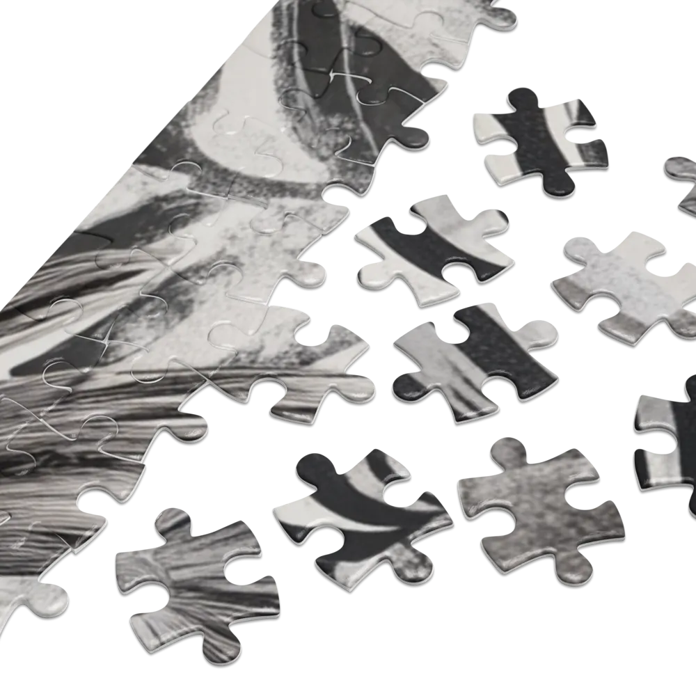 Zebra Folhagem Texturizada 
 Puzzle em caixa de metal