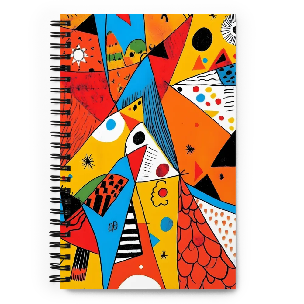 Vibrant Geometric Abstraction 
 Spiral Notebook | 140 pages