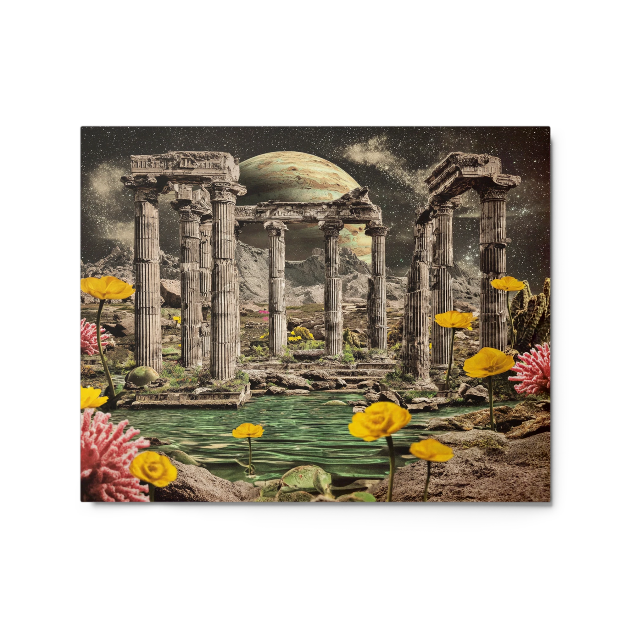 Ruins Under Ringed Skies | Art Print