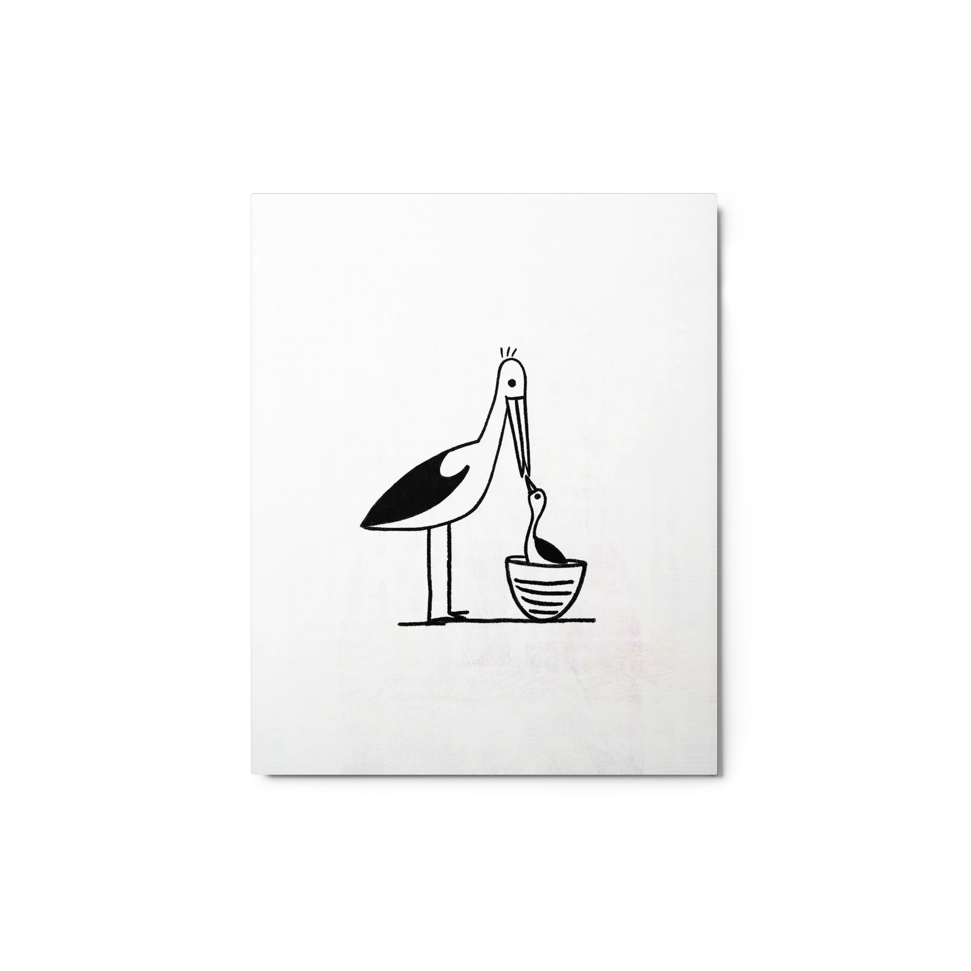 Stork Feeding Baby