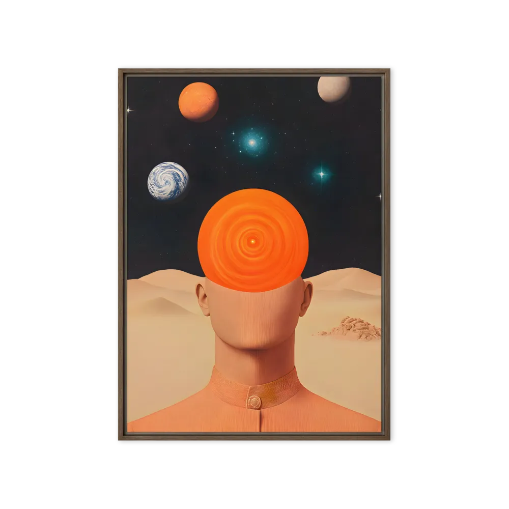 Mindscape of Planets 
 Canvas with White Frame