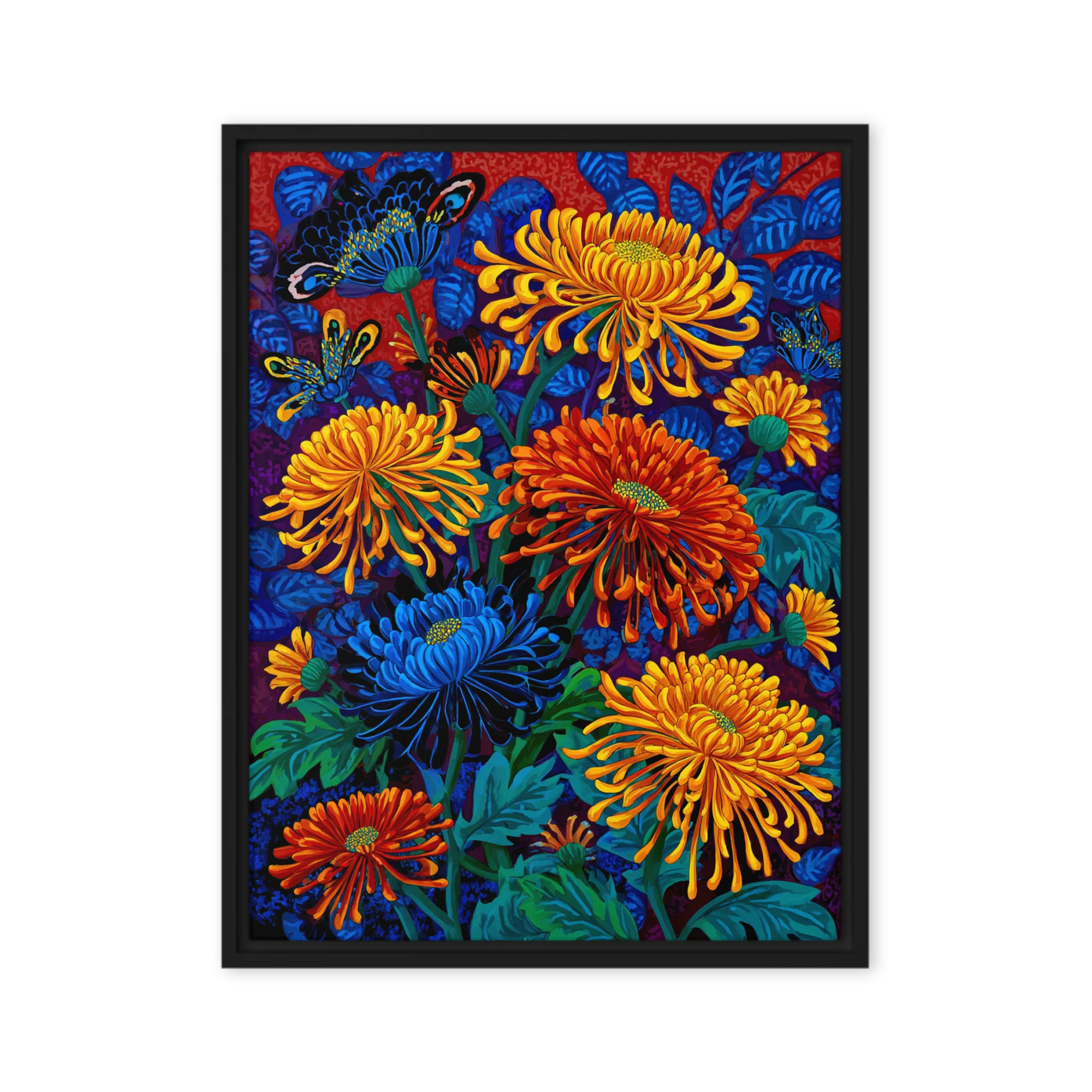 Midnight Chrysanthemums