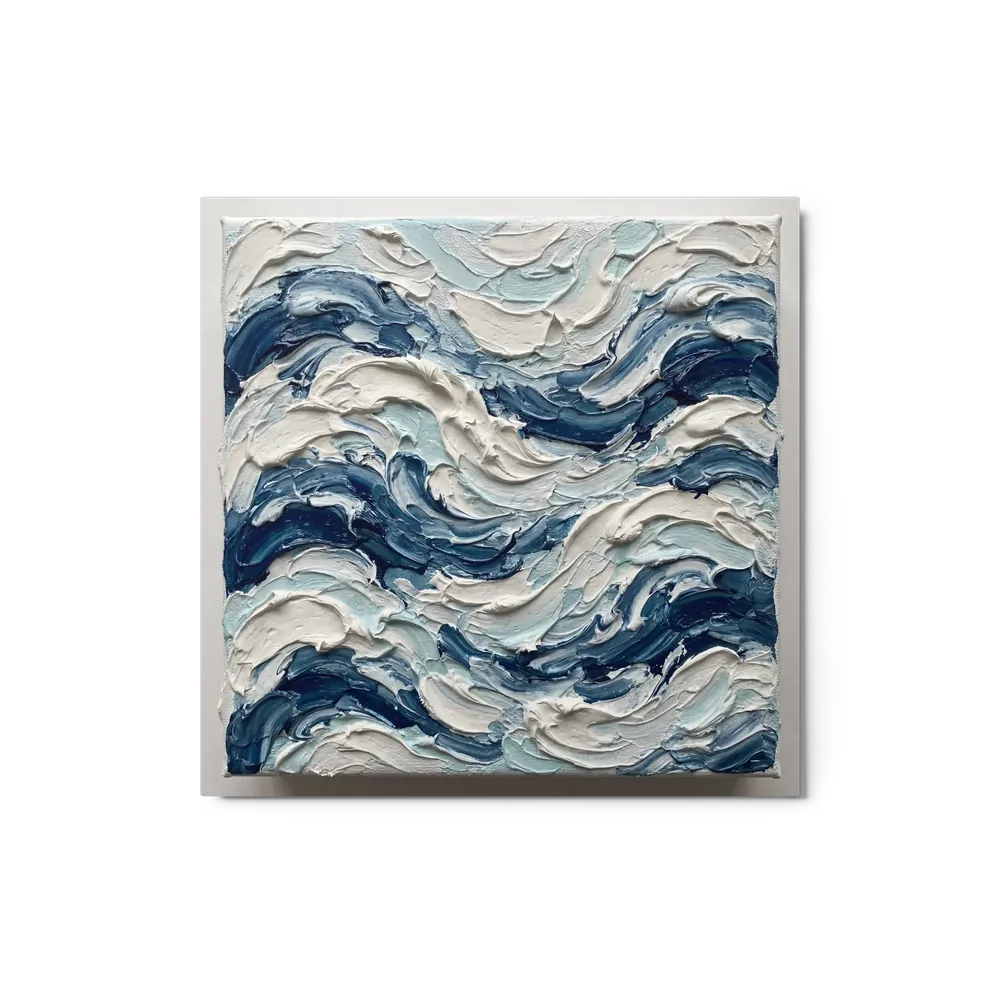 Rhythmic Ocean Impasto | Art Print