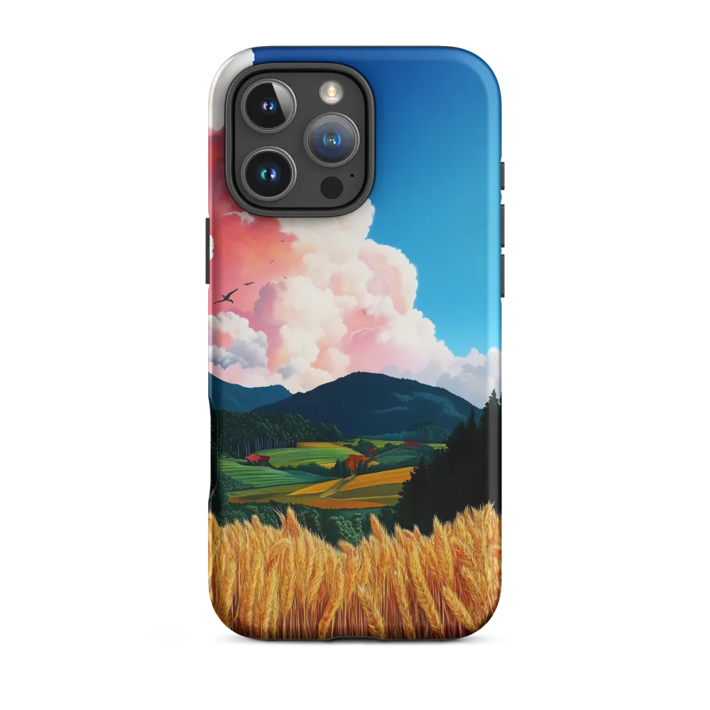 Vibrant Landscape with Wheat Fields | Phone Case