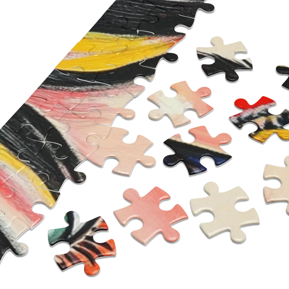 Olhar Pop Art Vibrante 
 Puzzle em caixa de metal