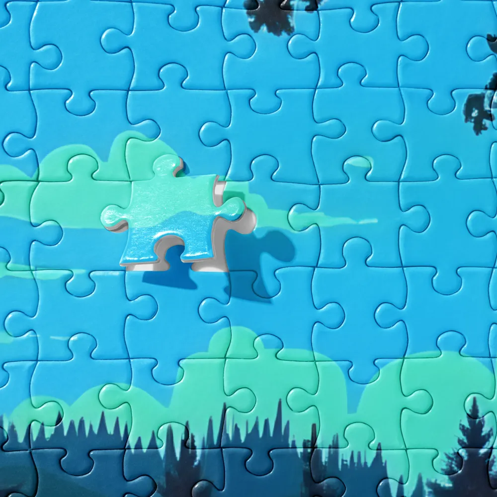 Vibrant Meadow Solitude 
 Jigsaw Puzzle
