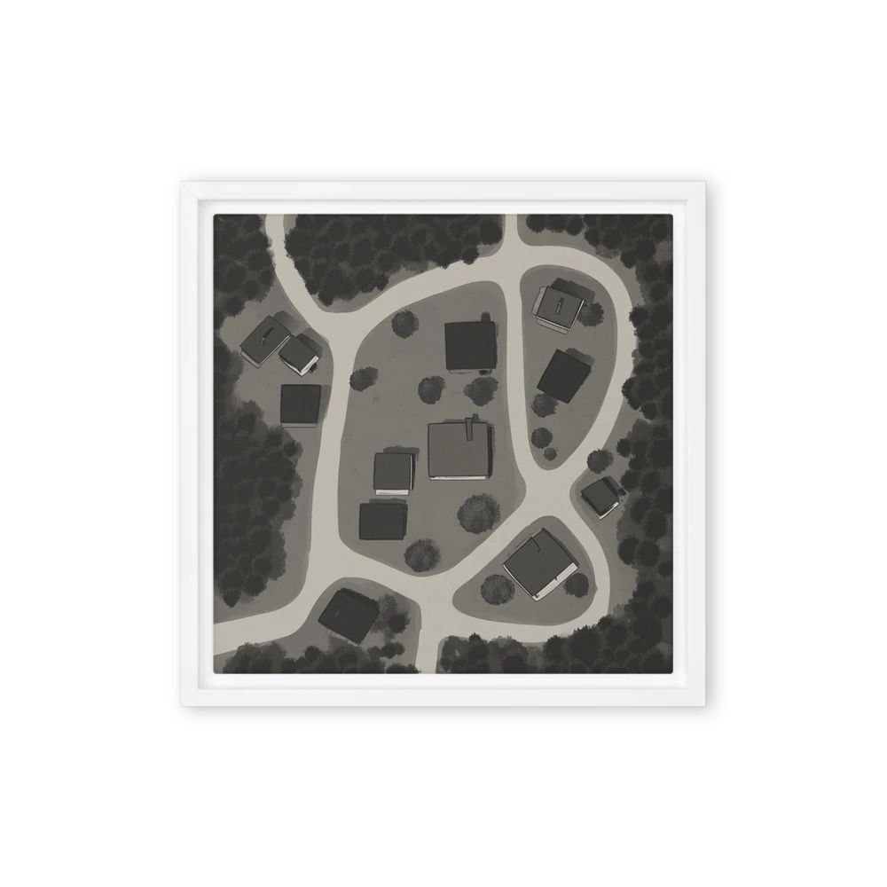 Overhead Village Plan | Art Print