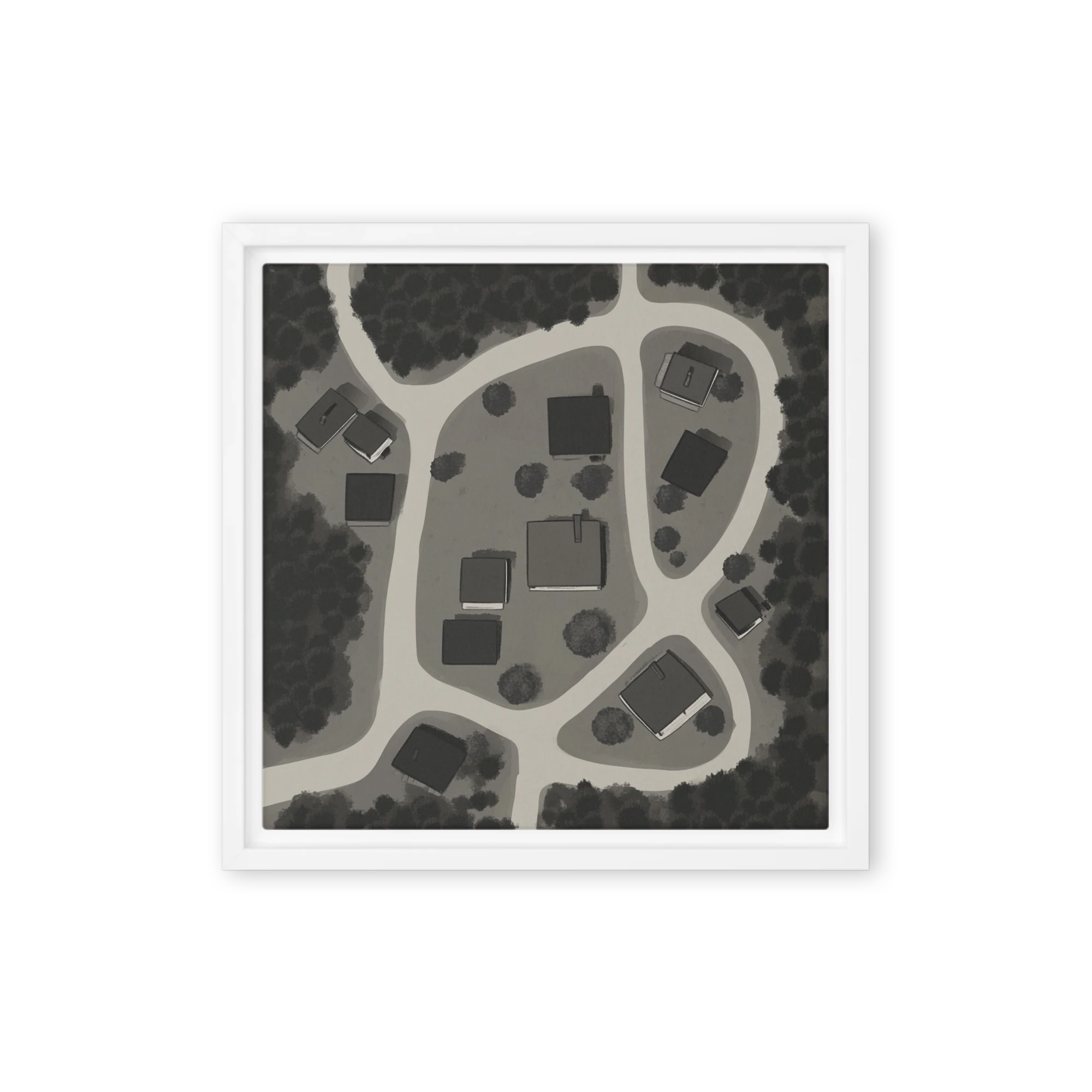Overhead Village Plan | Art Print