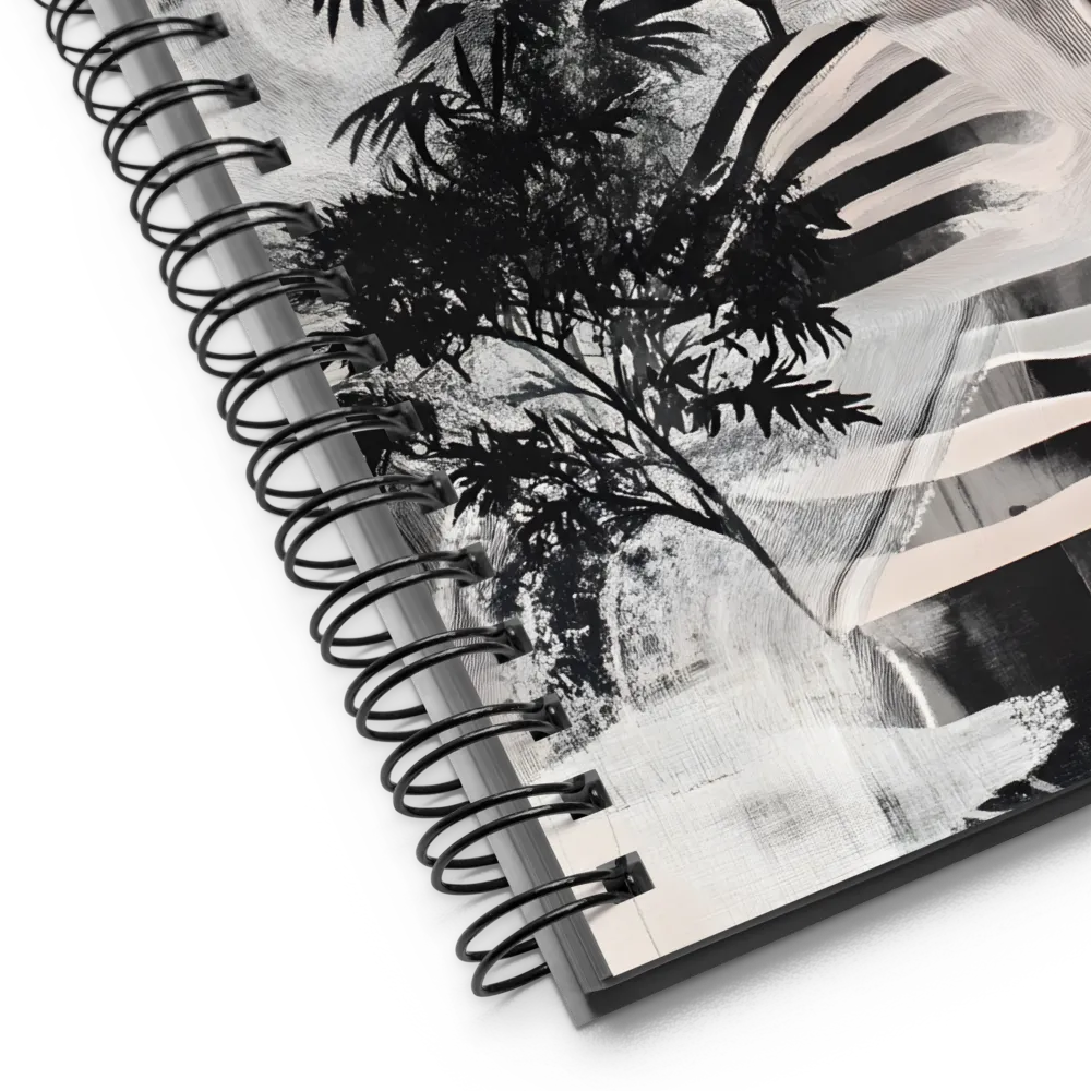 Monochrome Textured Landscape 
 Spiral Notebook | 140 pages
