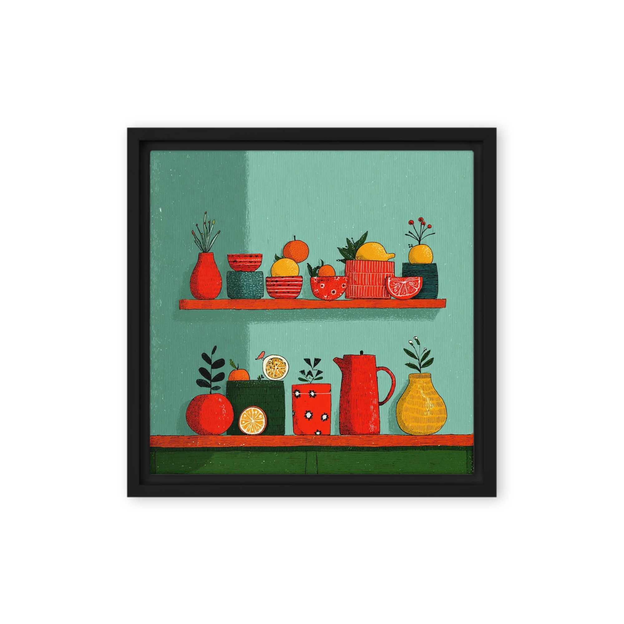 Citrus Still Life Shelves | Art Print