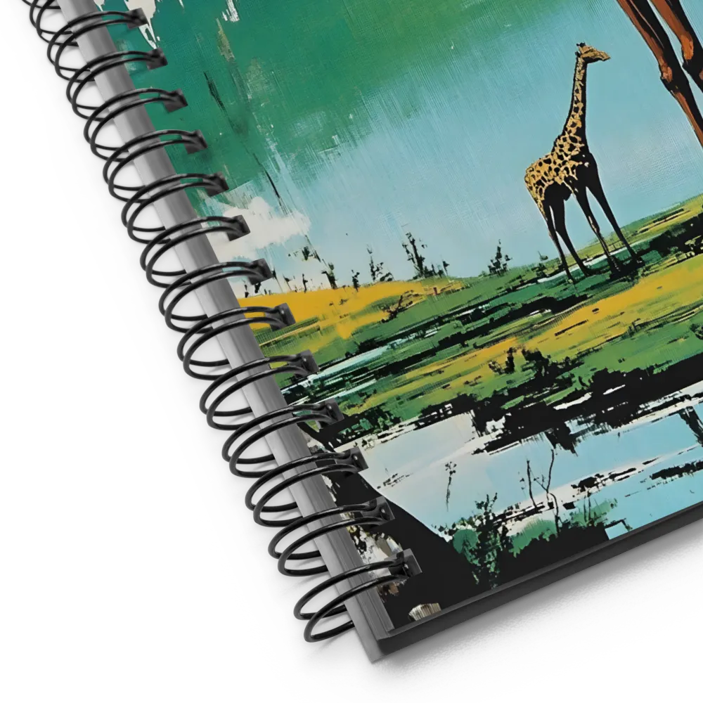 Surreal Savanna Giraffes 
 Spiral Notebook | 140 pages