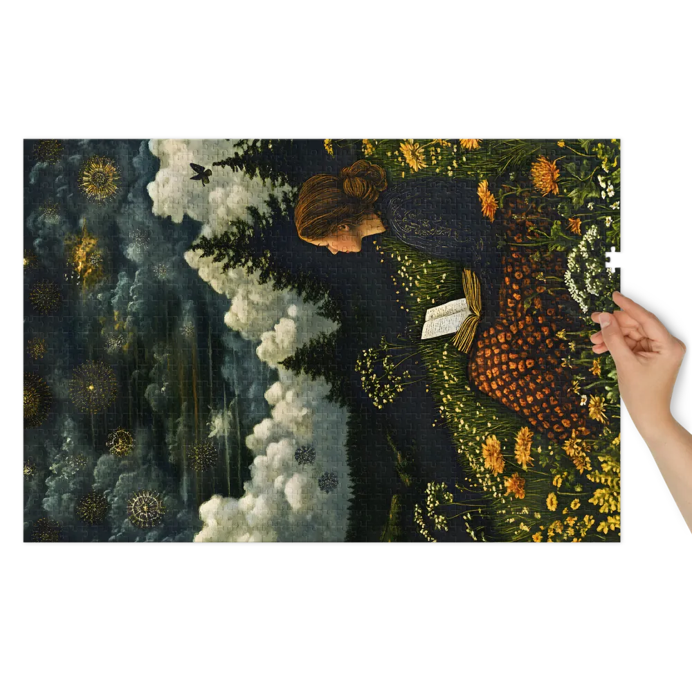 Sonho Tranquilo da Leitora 
 Puzzle em caixa de metal