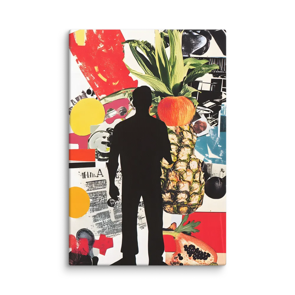 Man and Tropical Collage 
 Canvas | 32″x 48″