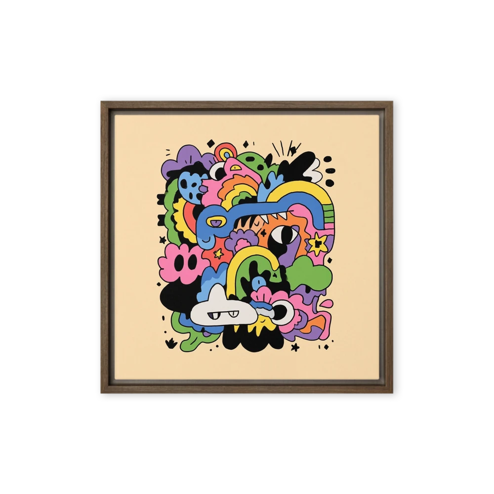 Monster Doodle Collage | Art Print