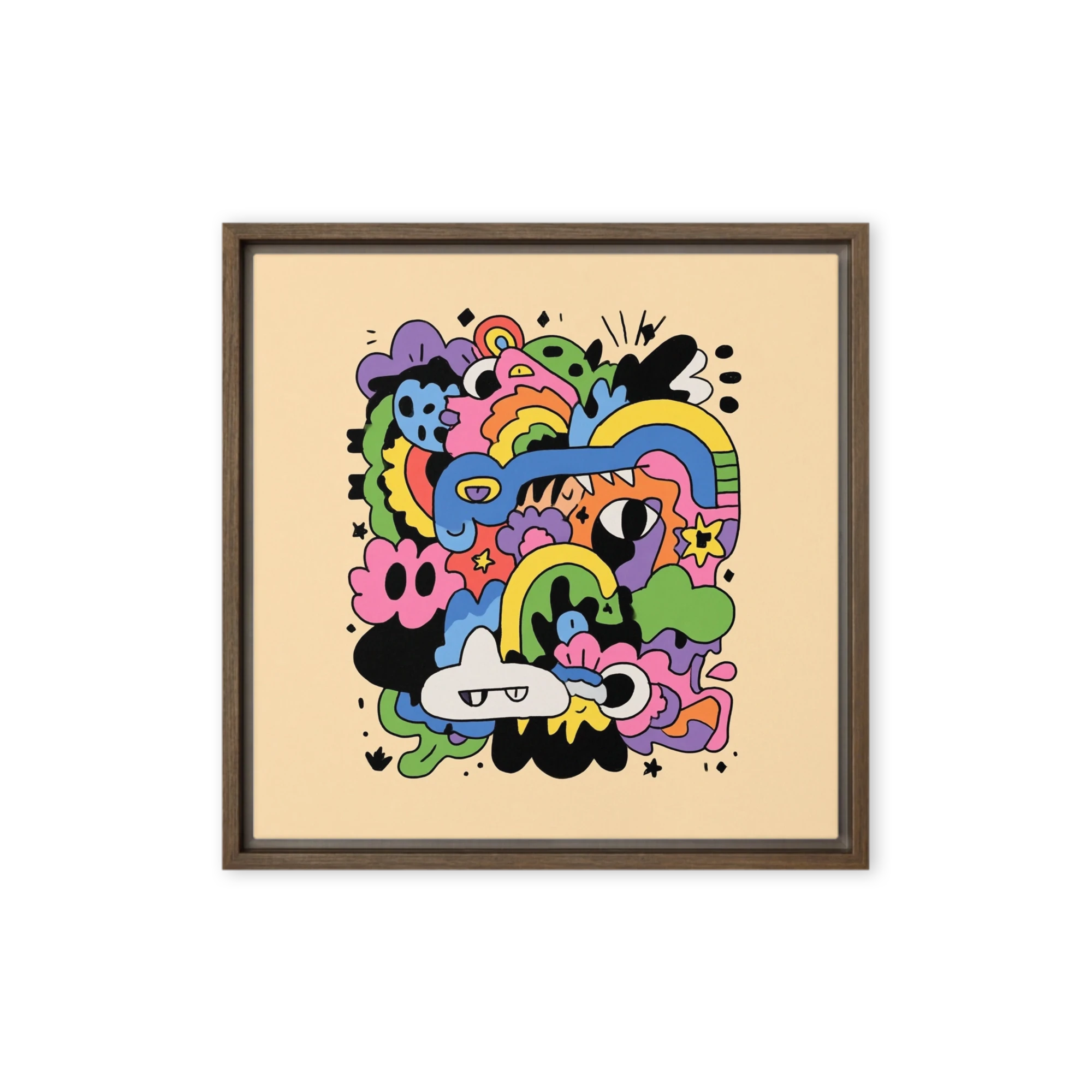 Monster Doodle Collage | Art Print
