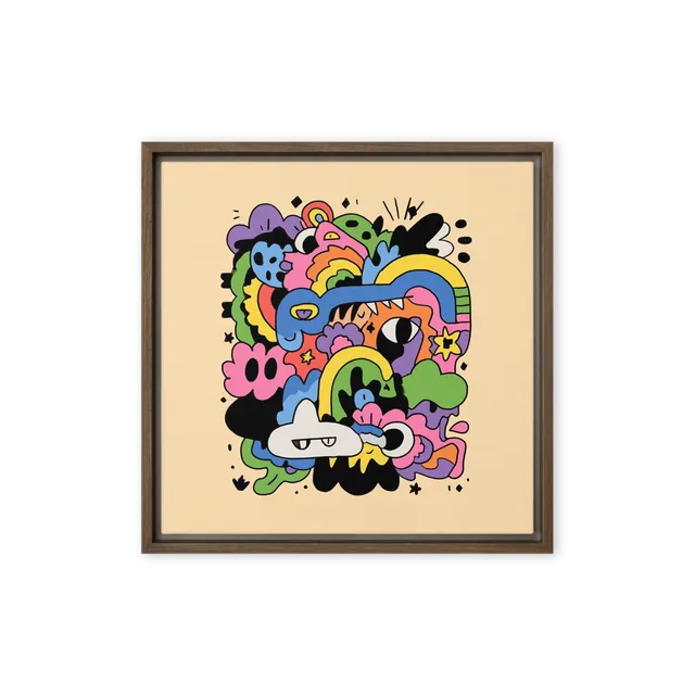 Monster Doodle Collage | Art Print