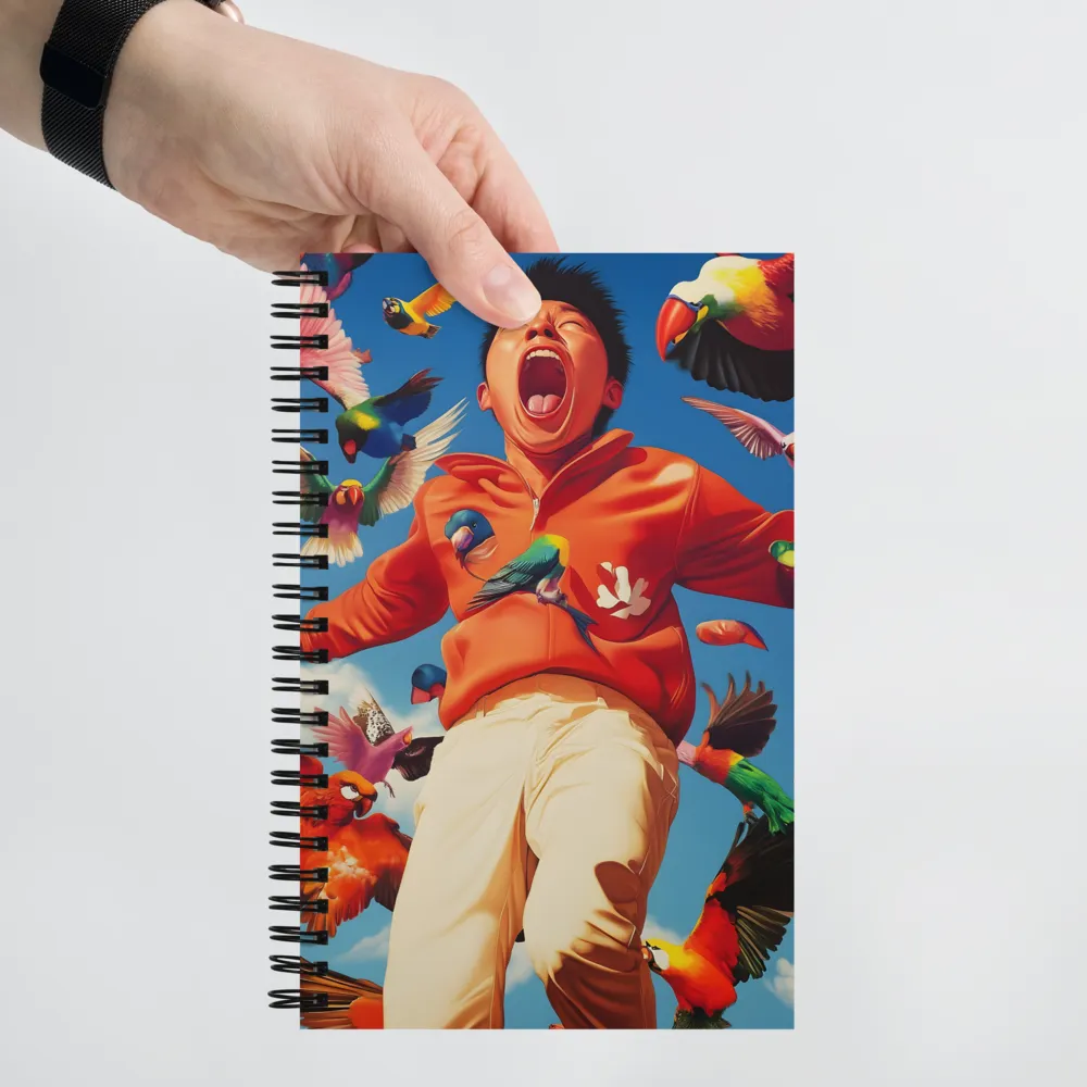 Exuberant Scream with Birds 
 Spiral Notebook | 140 pages