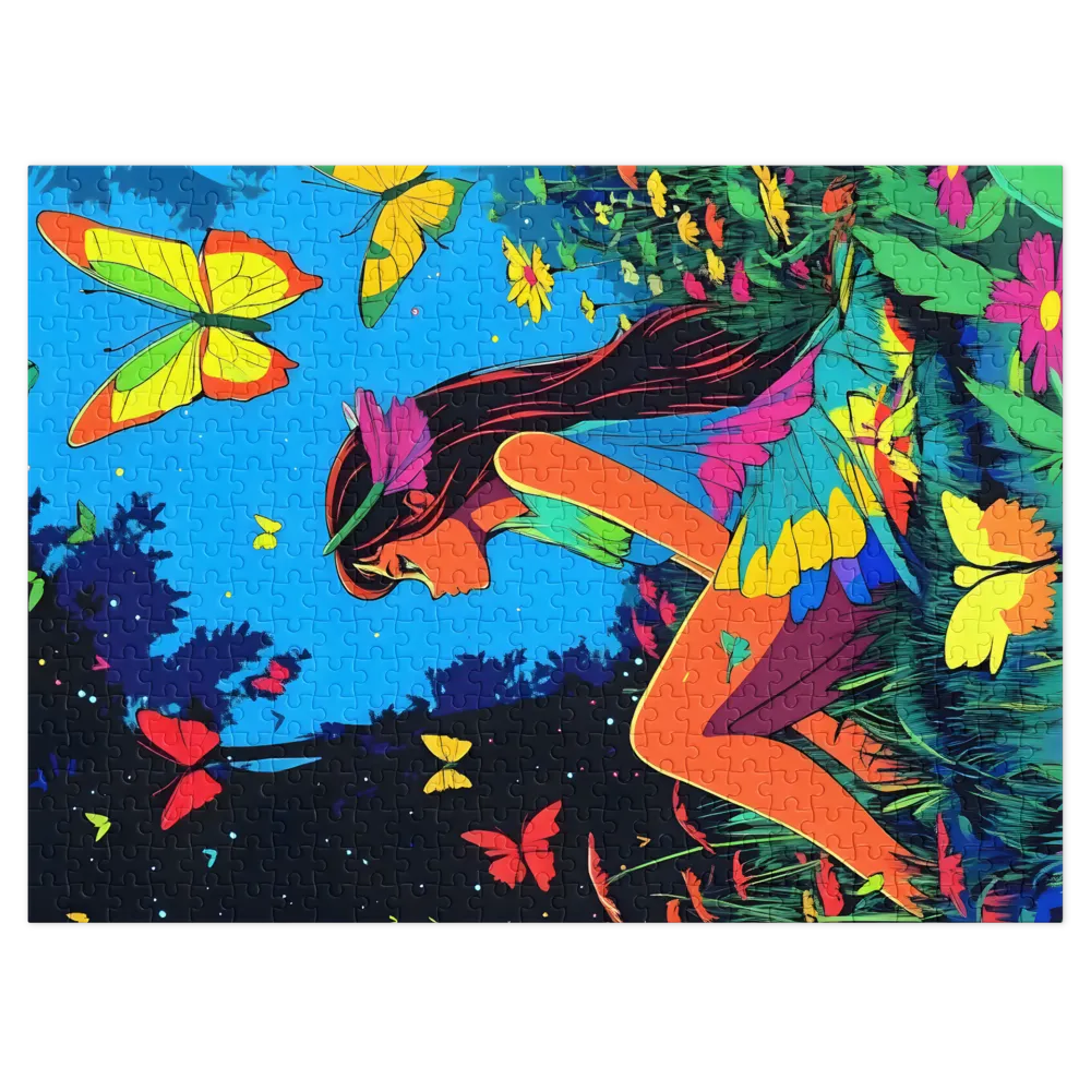 Butterfly Meadow Dream 
 Jigsaw Puzzle in Tin Box