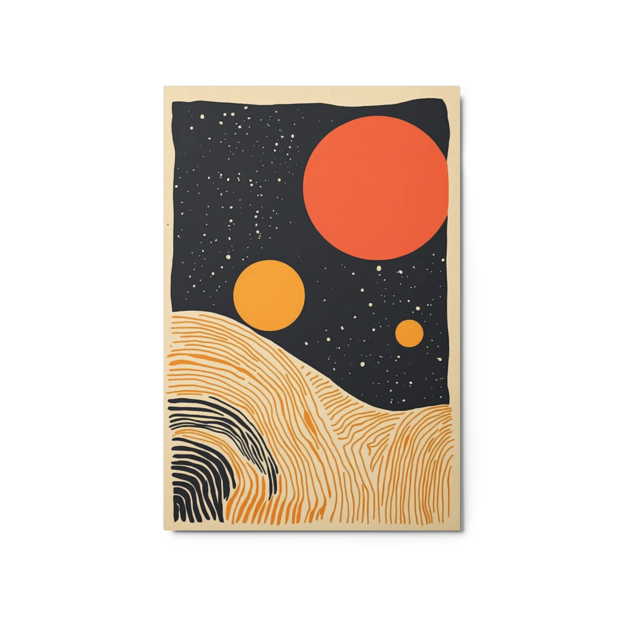 Surreal Landscape with Celestial Bodies