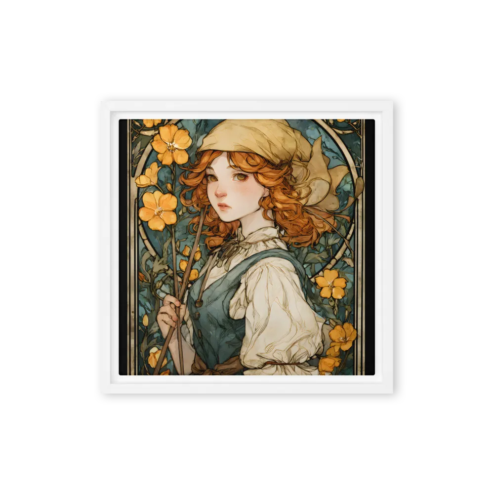 Maiden of the Wildflowers 
 Canvas with Black Frame