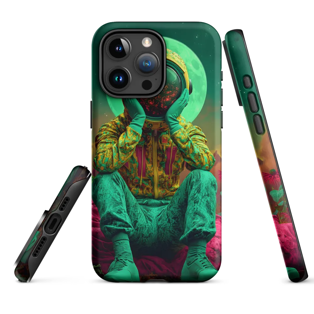 Surreal Astronaut in a Colorful Landscape | Phone Case