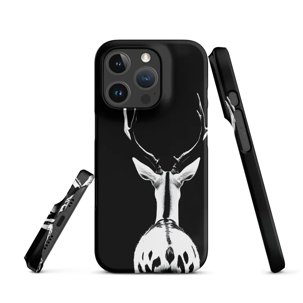Rear View of a Deer in Black and White | Phone Case