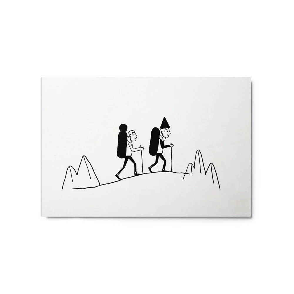 Mountain Hikers | Art Print