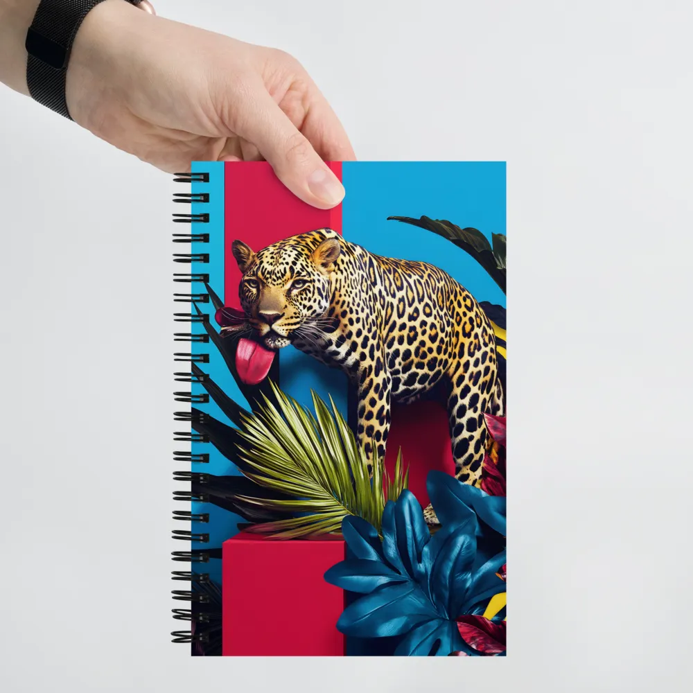 Playful Leopard in Vibrant Paradise