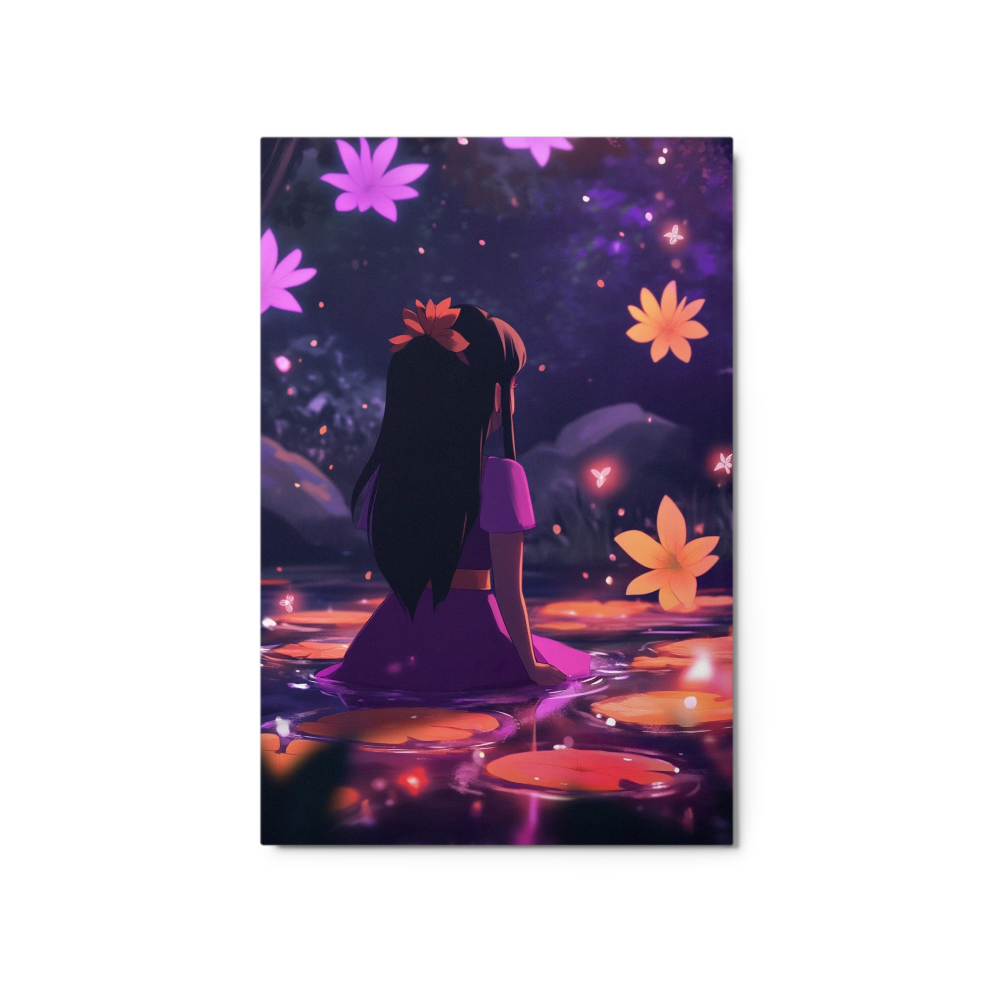 Mystical Girl in Flower Pond