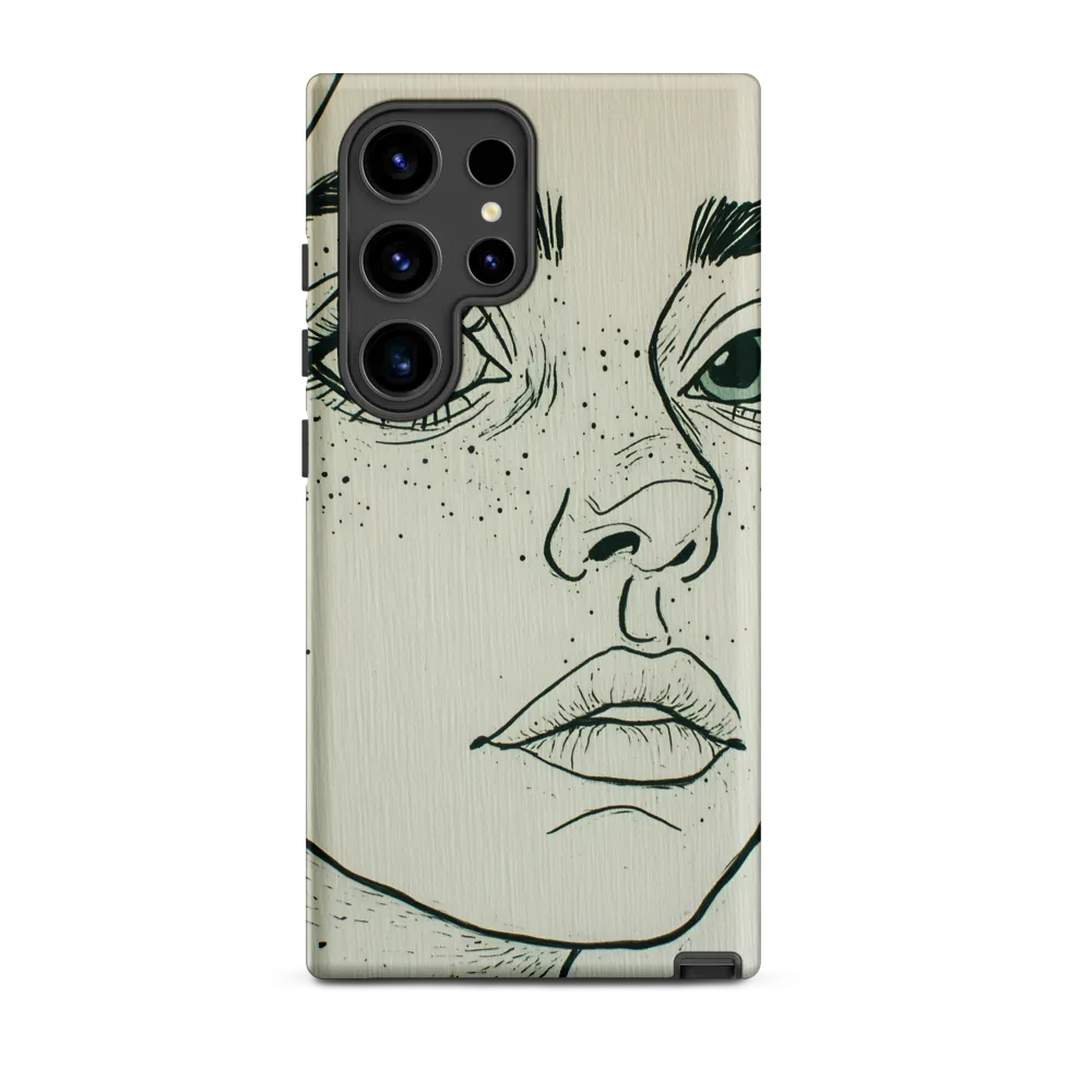 Minimalistic Line Art Portrait of a Girl | Phone Case