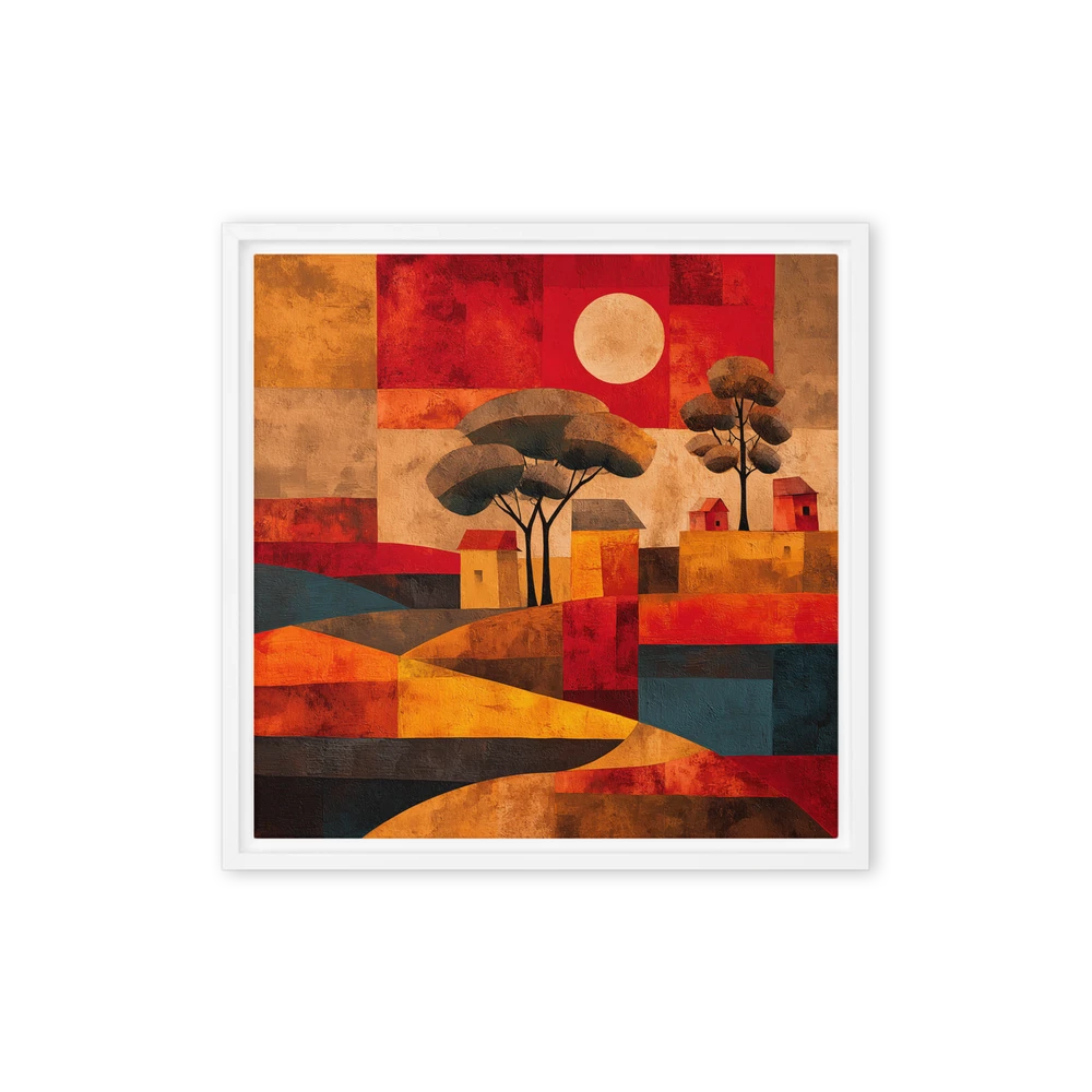 Abstract Village Landscape | Art Print