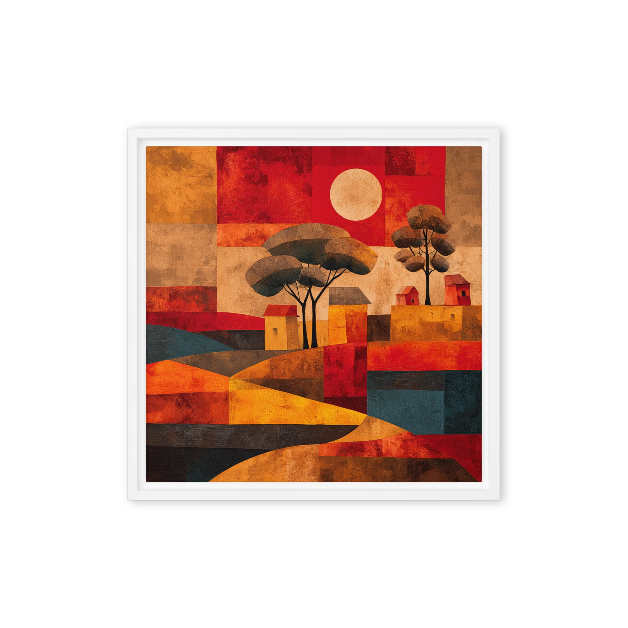 Abstract Village Landscape | Art Print