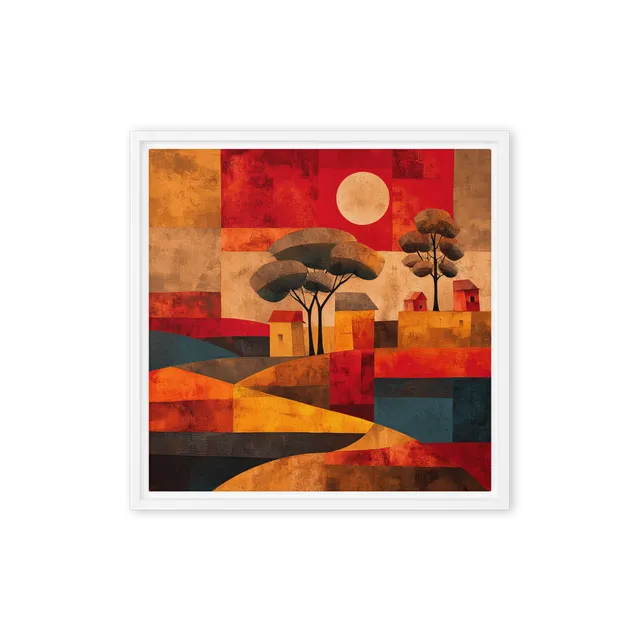 Abstract Village Landscape | Art Print
