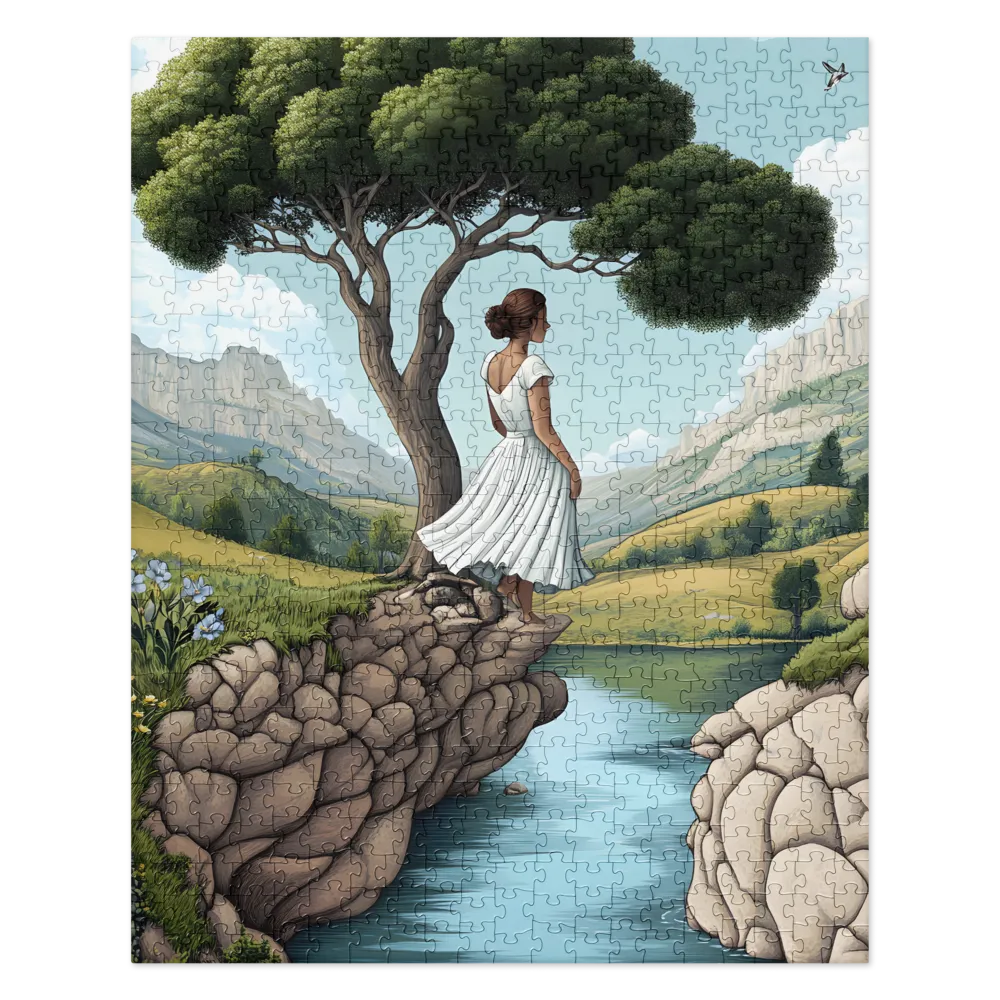 Contemplation on the Cliff 
 Jigsaw Puzzle