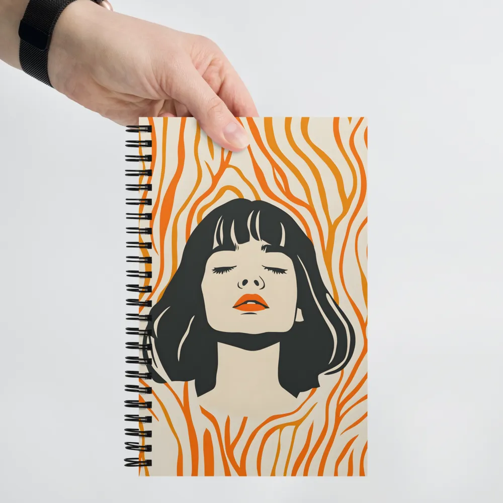 Orange Dream Portrait 
 Spiral Notebook | 140 pages