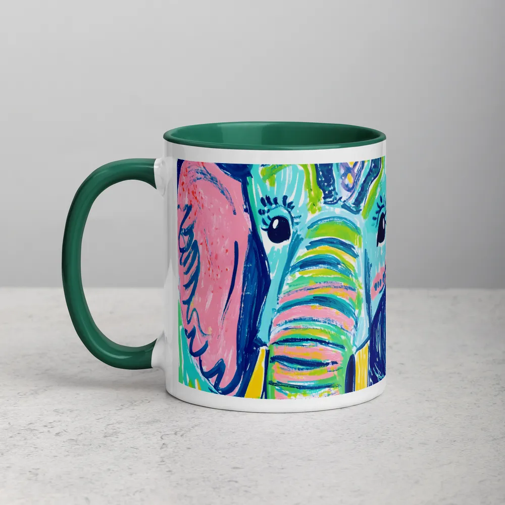 Boho Elephant 
 Mug with Red inside