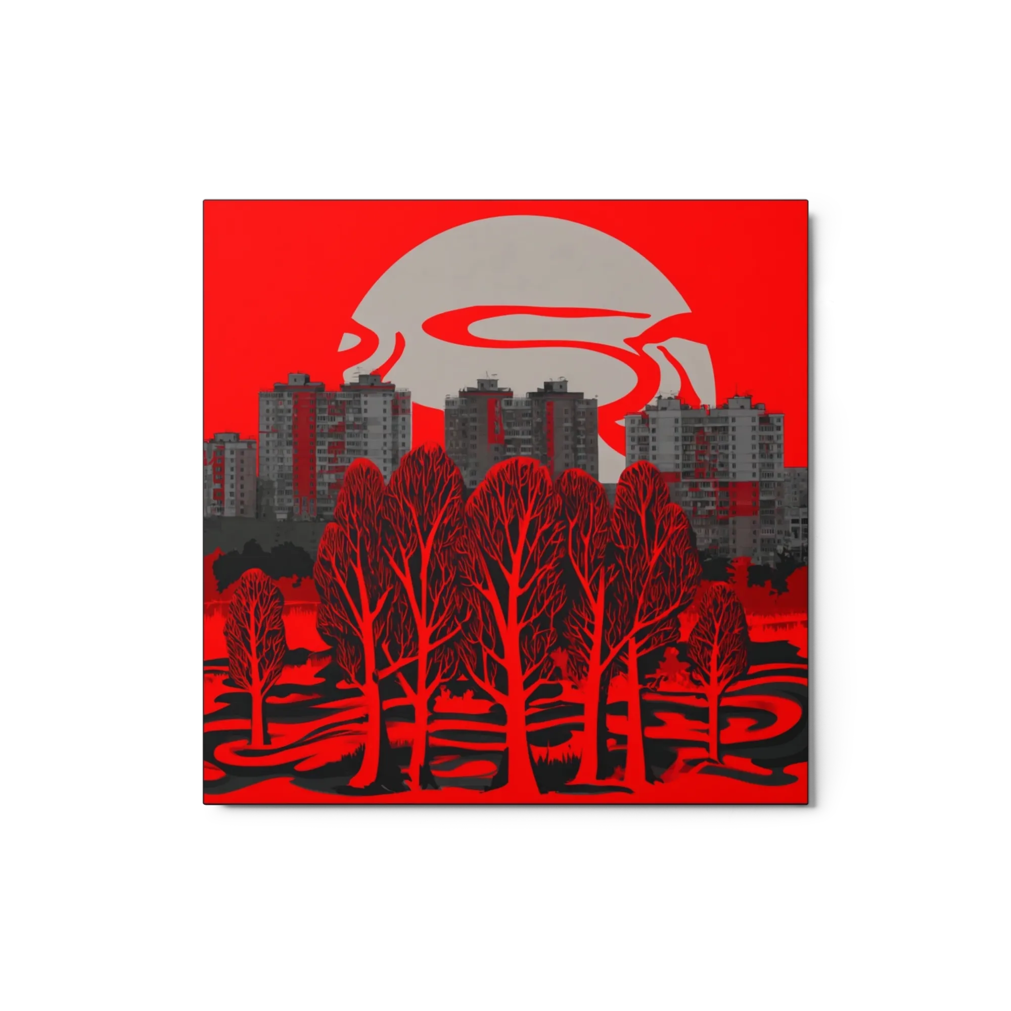 Ecos rojos de hormigón