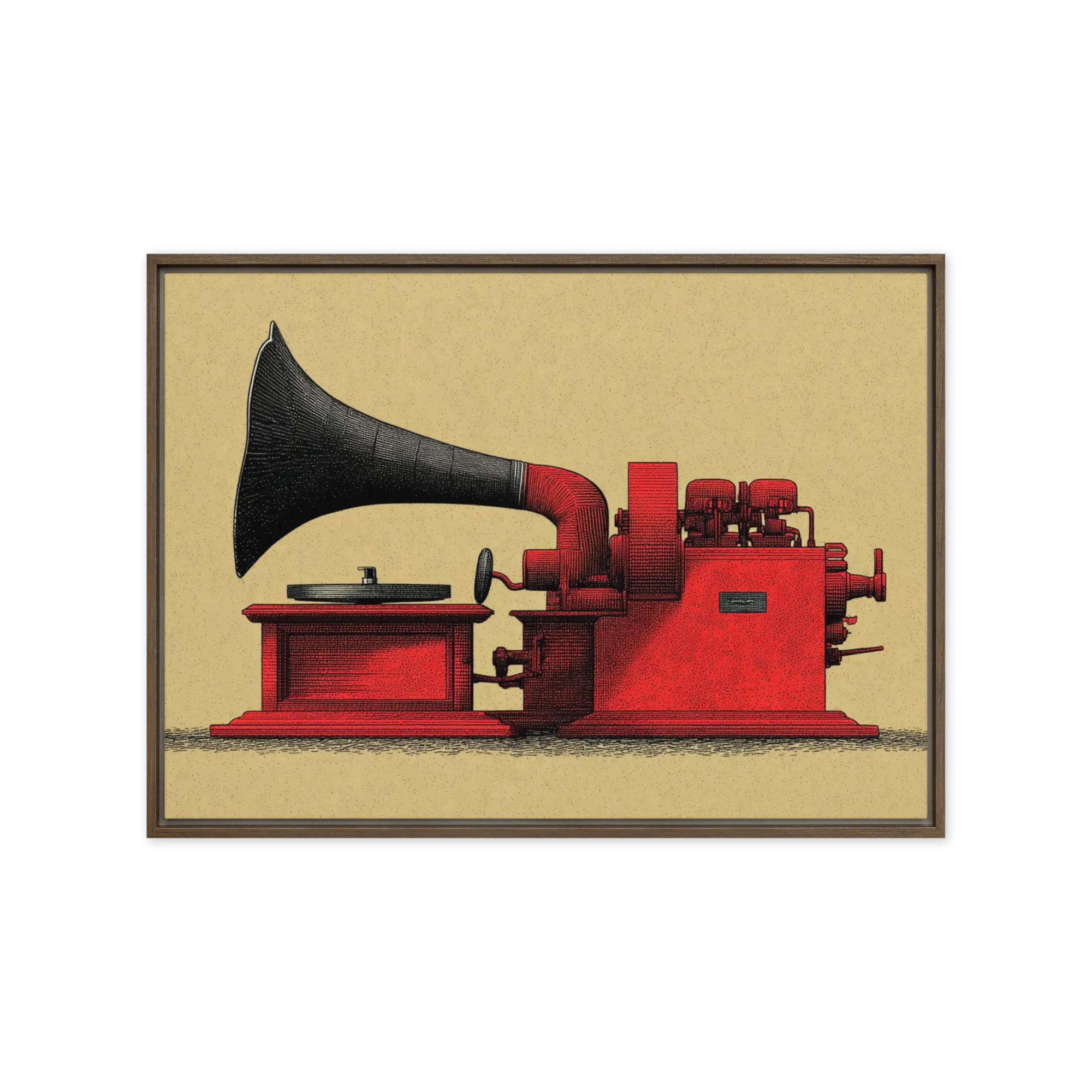Mechanical Melody 
 Canvas with White Frame