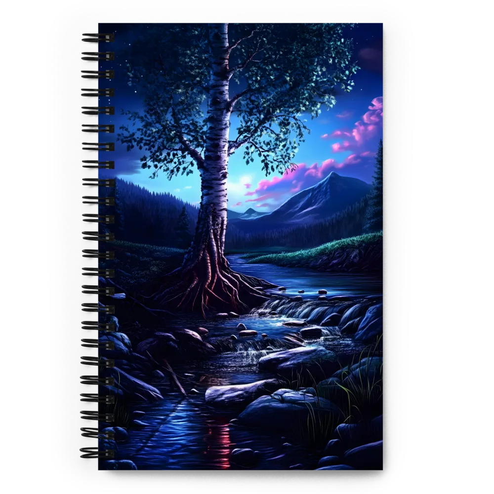 Moonlight River Birch 
 Spiral Notebook | 140 pages