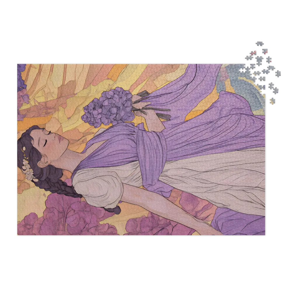 Serenade in Purple 
 Jigsaw Puzzle in Tin Box