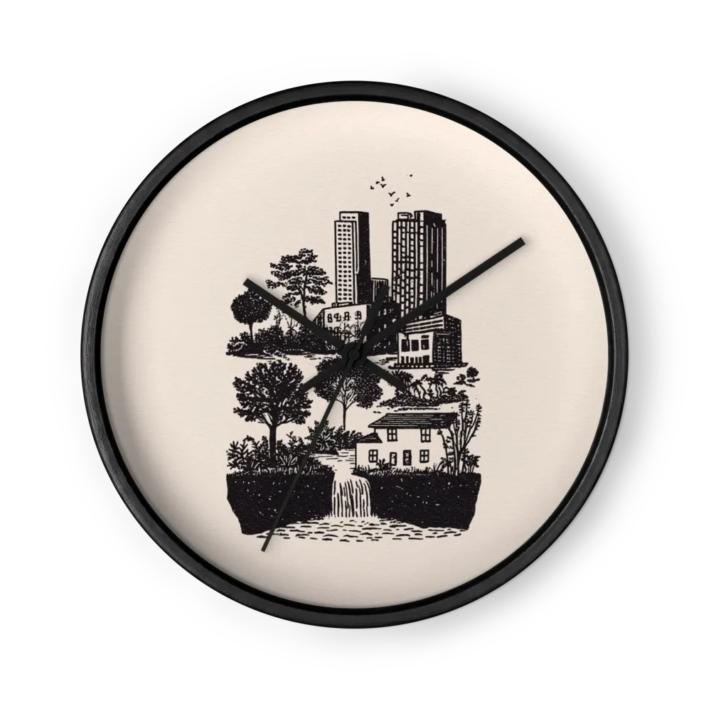 City and Countryside | Wall Clock