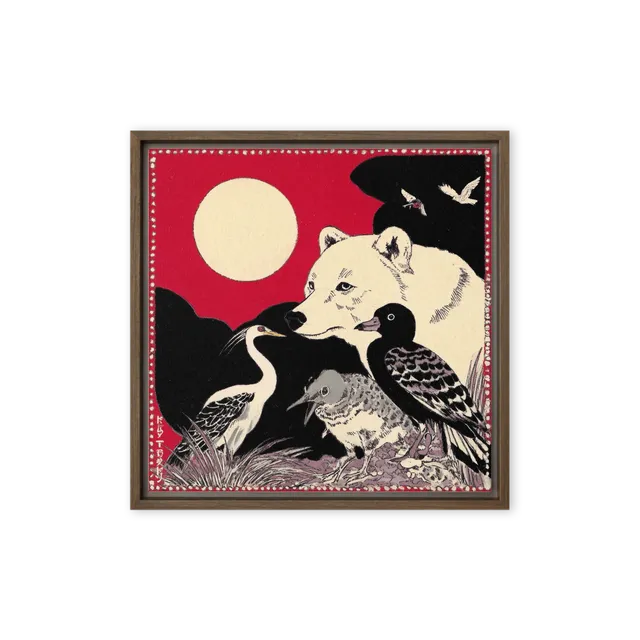 Nocturne with Bear and Birds | Art Print