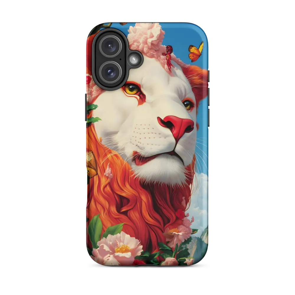 Surreal Lion with Flowers and Butterflies | Phone Case